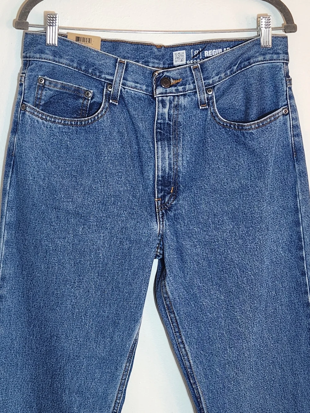 George Mens Medium Wash Straight Leg Jeans Size 32 x 34 NWOT